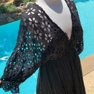 Free people Shorty BOHO Deep plunge summer dress L